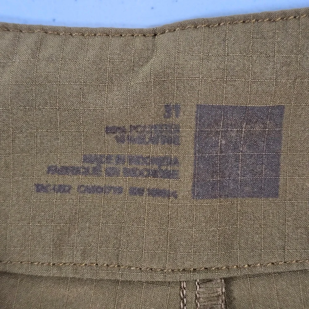 5.11‎ Tactical Men's Cargo Ripstop Shorts Tan Zip Pockets Drawstring Size 38